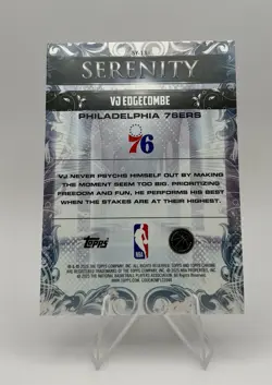 2025-26 Topps Chrome - Serenity VJ Edgecombe #SY-13 (RC) - Image 2