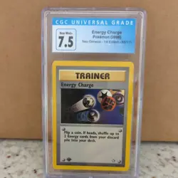 CGC 7.5 Energy Charge Neo Genesis 1st Edition Pokemon Card 85/111 - Image 1