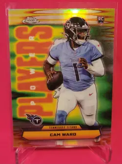 2025 Topps Chrome Cam Ward Power Players RC Refractor Rookie #PP-8 Titans - Image 1
