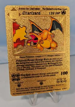 Pokemon Gold Foil Charizard 4/102 HP120 Card - Image 3