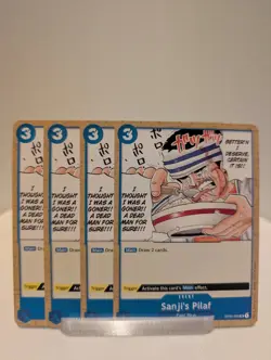 4x Sanji’s Pilaf OP03-056 (UC) One Piece Card Game NM English Playset - Image 1