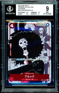 2022 Japanese One Piece 25th Anniversary Collection Brooke OP01-022 BGS 9 Mint - Image 1