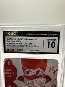 2025 One Piece 3rd Anniversary Promo Card Op13-019 Sabo CGC 10 Gem Mint - Image 2