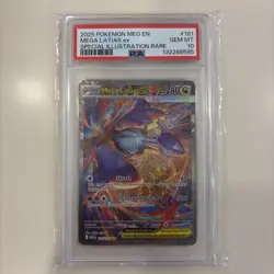 Pokemon Mega Latias ex Mega Evolution Special Illustration Rare #181 PSA 10 - Image 1