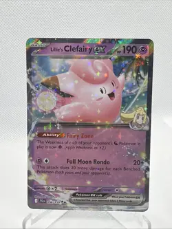 Pokemon TCG Lillie's Clefairy EX 56/159 Journey Together 2025 NM - Image 1