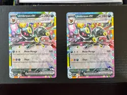 TWO Pokemon TCG Umbreon ex 60/131 Double Rare Holo Prismatic Evolutions * NM * - Image 1