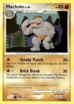 Machoke Pokemon Stormfront 41/100 MP - Image 1