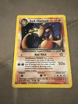 Dark Charizard 4/82 Team Rocket Holo Rare Pokemon Card TCG WOTC Vintage - Image 1