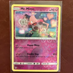 Pokemon TCG Hidden Fates Reverse Holo Mr. Mime 43/68 - Image 1