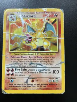 Charizard 4/102 Base Set Unlimited Holo Rare Pokemon Card 1999 WOTC HP - Image 1