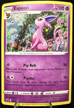 Pokemon TCG Espeon Black Star Promo SWSH174 - Image 1