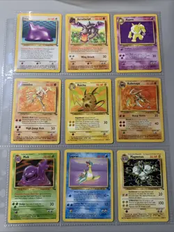 Pokemon TCG Fossil Set Non Holo Rare Binder Page Lot - WOTC VTG 1999 - Image 1