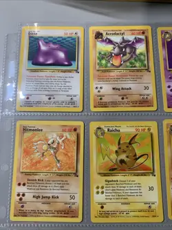Pokemon TCG Fossil Set Non Holo Rare Binder Page Lot - WOTC VTG 1999 - Image 2
