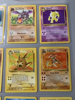 Pokemon TCG Fossil Set Non Holo Rare Binder Page Lot - WOTC VTG 1999 - Image 3