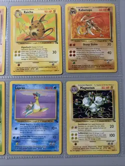 Pokemon TCG Fossil Set Non Holo Rare Binder Page Lot - WOTC VTG 1999 - Image 4