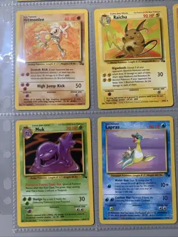 Pokemon TCG Fossil Set Non Holo Rare Binder Page Lot - WOTC VTG 1999 - Image 5