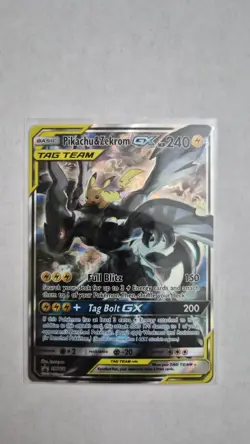Pokemon TCG Pikachu & Zekrom GX Black Star Promo Card SM168 - Image 1