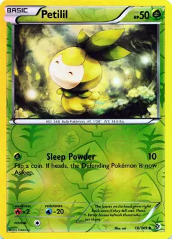 POKEMON Petilil #16/149 Reverse Holo Boundaries Crossed NM - Image 1