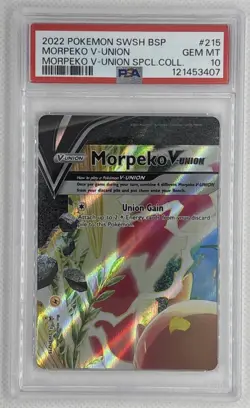 2022 Pokemon SWSH BSP MORPEKO V UNION #215 Union Special Collection PSA 10 🌶🥵 - Image 1