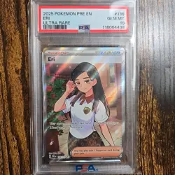 Pokemon Eri Trainer Full Art Ultra Rare TCG Card PSA 10 Gem Mint - Image 1