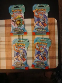 POKEMON 4 PACKS SCARLET & VIOLET JOURNEY TOGETHER TRADING CARD - Image 1