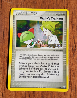 Pokemon TCG Wally's Training EX Emerald 85/106 holo Stamped 2005 LP - Image 1