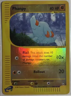 Phanpy 100/147 Reverse Holo Aquapolis Pokemon TCG LP + - Image 1