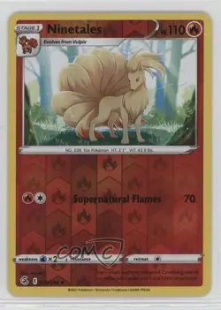Ninetales Reverse Foil Pokemon Sword & Shield Fusion Strike #030 - Image 1