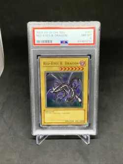2003 Yugioh SDJ Red Eyes B Dragon PSA 8 - Image 1