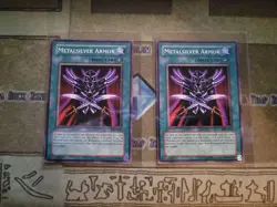 YUGIOH TCG 2X METALSILVER ARMOR MFC-037 COMMON UNLIMITED EDITION LP - Image 1