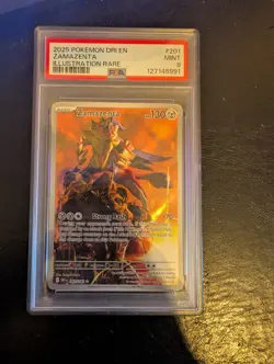 2025 POKEMON DRI EN-DESTINED RIVALS ILLUSTRATION RARE #201/182 ZAMAZENTA PSA 9 - Image 1