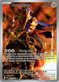 Zamazenta Illustration Rare SV10: Destined Rivals 201/182 NM Pokemon - Image 1