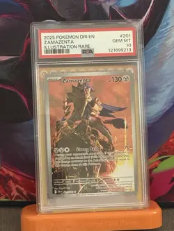 2025 Pokemon Zamazenta 201/182 Destined Rivals Illustration Rare PSA GEM MINT 10 - Image 1