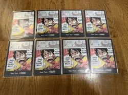 One Piece Card Game Don!! Card Luffy Ring That Golden Bell Lot x8 English Foil - Image 4