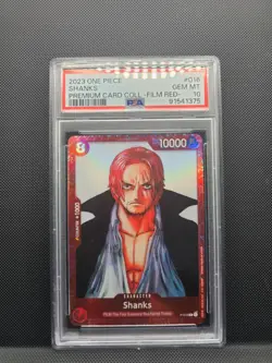 Shanks (Premium Card Collection -ONE PIECE FILM RED Edition-) P-016 PSA 10 - Image 1