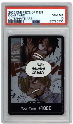2025 One Piece OP11 EN Don!! Card ALTERNATE ART PSA 10 GEM - Image 1