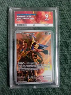 Pokemon TCG Zamazenta Illustration rare 201/182 Destined Rivals ACE 9 grade Card - Image 1