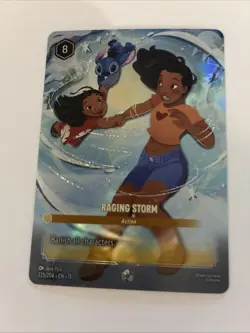 Disney Lorcana Enchanted Raging Storm 225/204 Fresh From Pack Into Protection X - Image 1