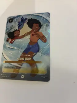 Disney Lorcana Enchanted Raging Storm 225/204 Fresh From Pack Into Protection X - Image 4