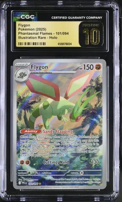 2025 Pokemon Flygon #101/094 Phantasmal Flames Illustration Rare CGC 10 PRISTINE - Image 1