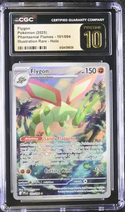 2025 Pokemon Flygon #101/094 Phantasmal Flames Illustration Rare CGC 10 PRISTINE - Image 1