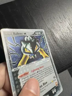 ✨Secret Rare Holo✨Rocket's Raikou EX 108/107 Pokemon Ex Deoxys NM. Pokemon TCG. - Image 2