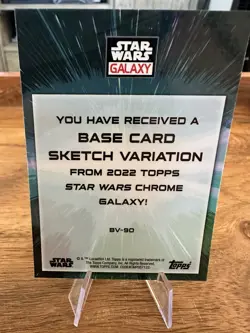 2022 Topps Chrome Star Wars Galaxy BV-90 Sketch Variation Card - Image 2