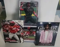 Elly de le Cruz Cincinnati Reds (RC) Rookie, Topps, 4 Card Lot - Image 1