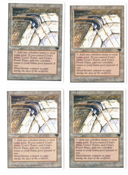 Urza Tron Chronicles 4 x 4 (6 pics) MTG Magic Cards (mine, tower, power plant) - Image 1