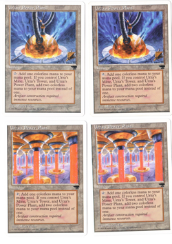 Urza Tron Chronicles 4 x 4 (6 pics) MTG Magic Cards (mine, tower, power plant) - Image 3