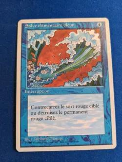 Blue Elemental Blast 1x MtG FWB Foreign White Border FRENCH *See Pictures* - Image 1