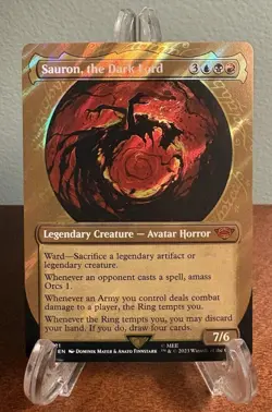 MTG Sauron the Dark Lord Showcase Surge Foil 821 Lord of the RIngs LOTR Magic - Image 1