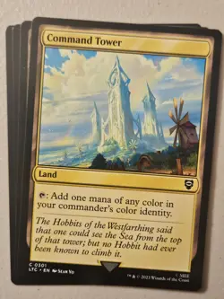 MTG | Command Tower (x4 Playset) | (NM) Lord of the Rings Commander - Image 1