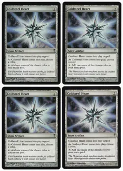 Coldsteel Heart x4 4x 2006 Coldsnap PLAYSET Colorless Snow Artifact MTG NM AZ1 - Image 1